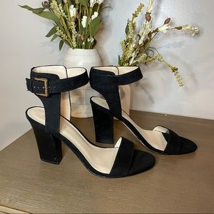 Nine West Black Ankle Strap Heels